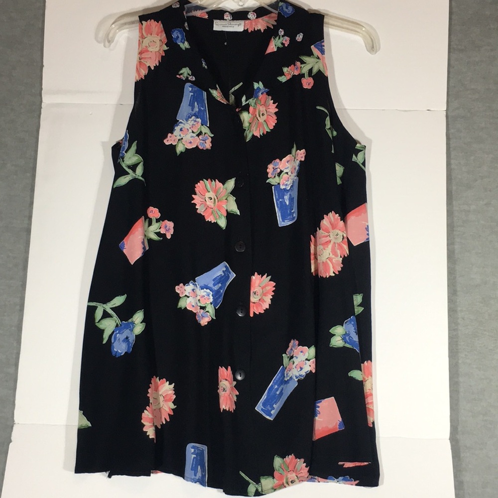 FRENCH LAUNDRY Maternity Cool Relaxed Fit Floral Button Up A-Line Shirt
